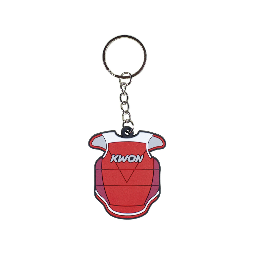 KWON TKD keychain Hogu Red NZ AUS Martial Arts Gifts.  