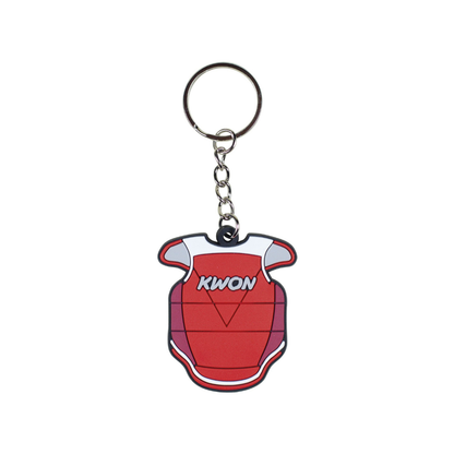 KWON TKD keychain Hogu Red NZ AUS Martial Arts Gifts.  