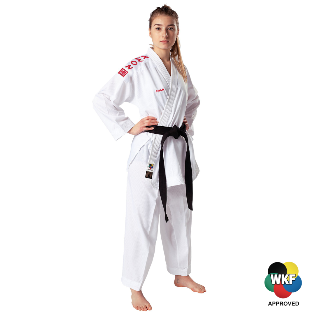 KWON Supralite Karate Kumite Gi Red WKF Approved front